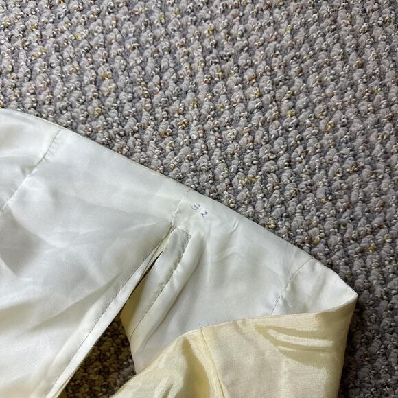 Stunning vintage 60s butter yellow/ cream victorian/edwardian halter top - Picture 7 of 7